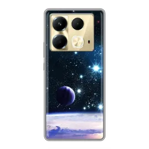Чехол (ТПУ) с планетами на Infinix Note 40 (Космический вид)