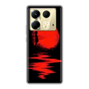 Летний Чехол на Infinix Note 40 (Красный Закат)