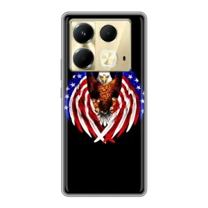 Чехол Флаг USA для Infinix Note 40 (Крылья США)