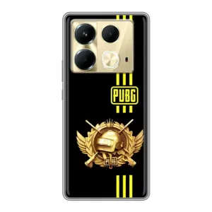 Чохол (TPU) з картинкою "Лого Пабг" на Інфінікс Нот 40 (Логотип PUPG)