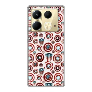 Аксессуар Чехол с Щитом Капитана Америки на Infinix Note 40