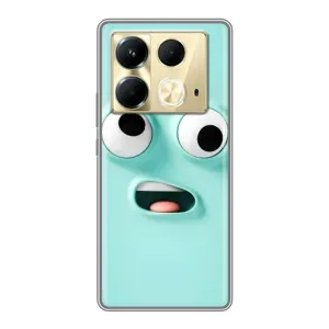Силиконовые Чехлы (смешные стикеры) для Infinix Note 40 (Забавное мятное лицо)