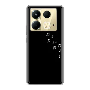 Чехол с картинками на черном фоне для Infinix Note 40 (Ноты)