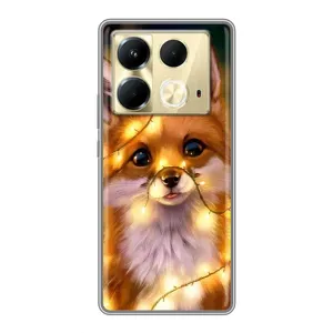 Чехол с Лисичкой для Infinix Note 40 (Новогодний лисенок)