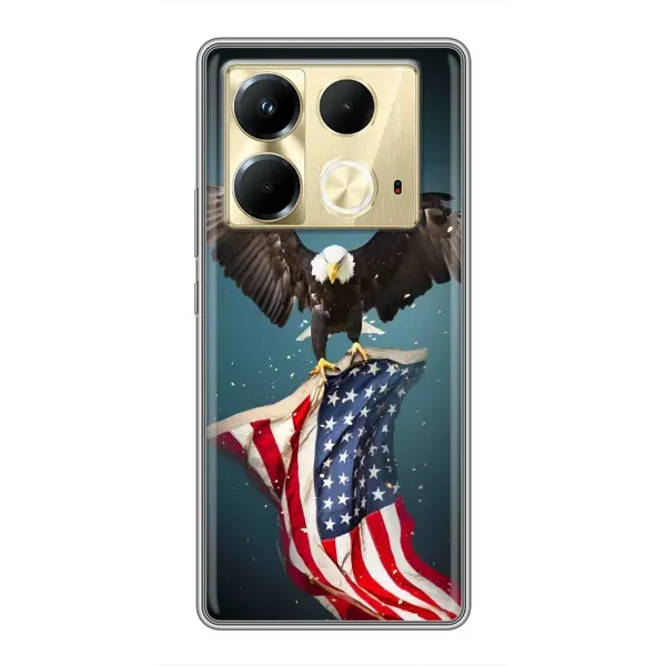 Чехол с рисунком «Орел и флаг» для Infinix Note 40 Чехол с рисунком «Орел и флаг» для Infinix Note 40