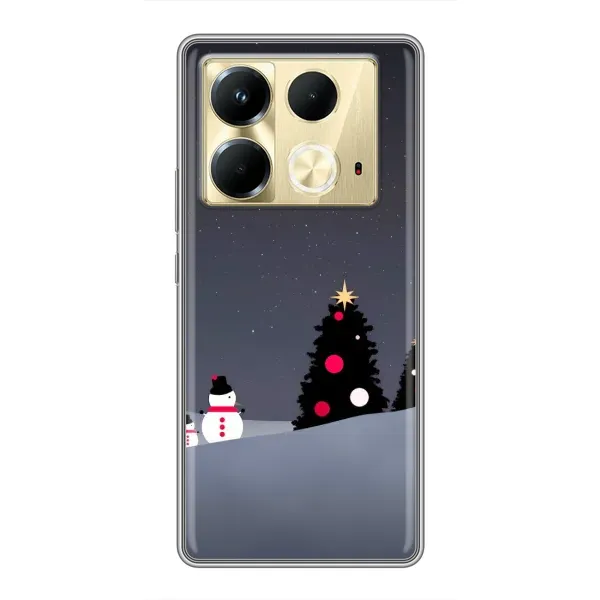 Чехол с рисунком «Снеговички» для Infinix Note 40 Чехол с рисунком «Снеговички» для Infinix Note 40