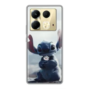 Чехол с рисунком Стич для Infinix Note 40 (Стич с цветочком)