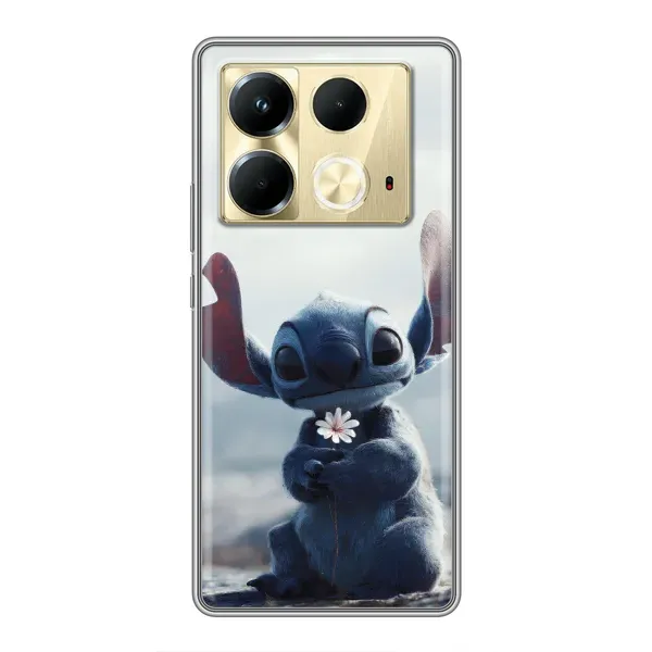 Чехол с рисунком «Стич с цветочком» для Infinix Note 40 Чехол с рисунком «Стич с цветочком» для Infinix Note 40