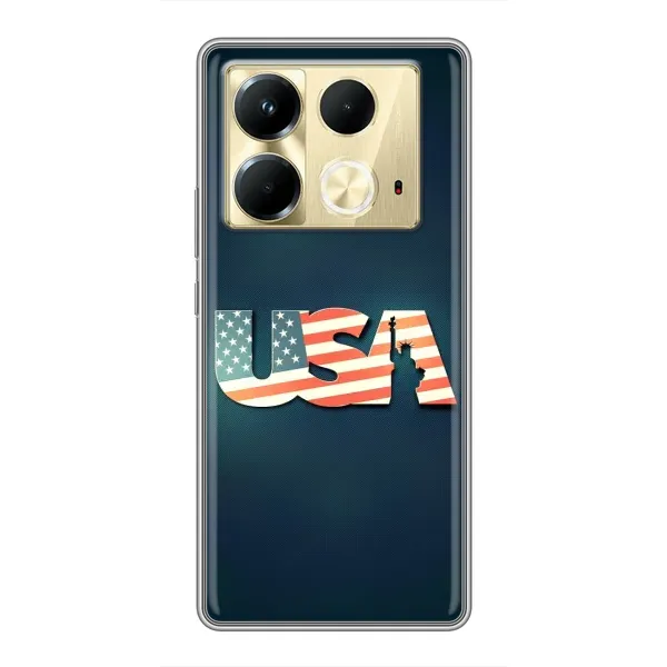 Чехол с рисунком «USA» для Infinix Note 40 Чехол с рисунком «USA» для Infinix Note 40