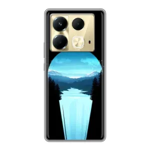 Летний Чехол на Infinix Note 40 (Синий Водопад)