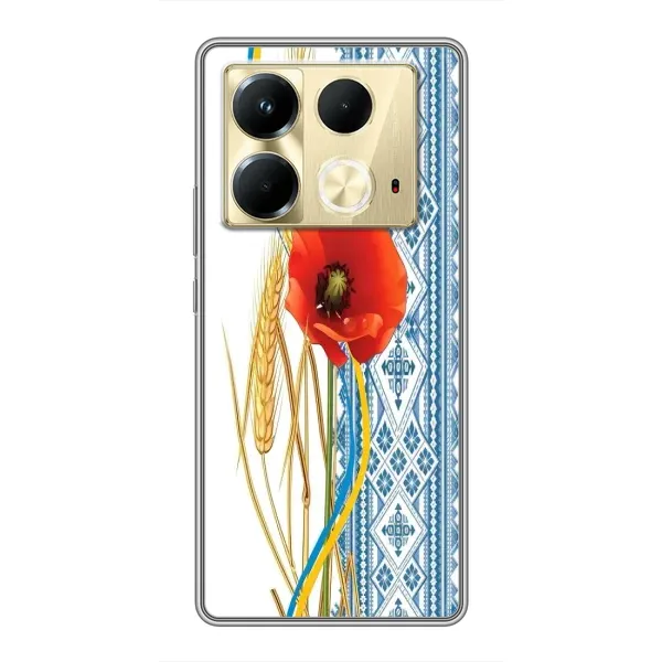 Чехол с рисунком «Вышиванка с цветком» для Infinix Note 40 Чехол с рисунком «Вышиванка с цветком» для Infinix Note 40