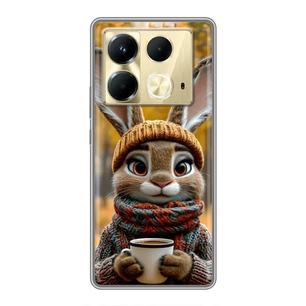 Чехол с рисунком «Зайчик с кофе» для Infinix Note 40 Чехол с рисунком «Зайчик с кофе» для Infinix Note 40