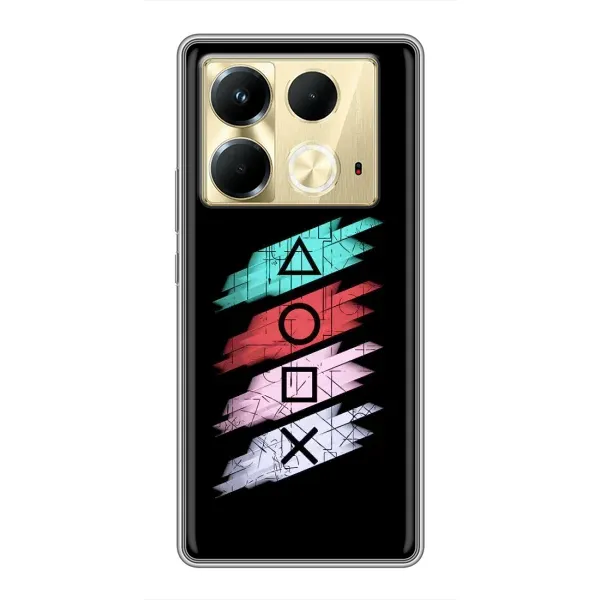 Чехол с рисунком «Значки Sony» для Infinix Note 40 Чехол с рисунком «Значки Sony» для Infinix Note 40