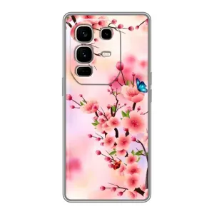 Чехол с принтом САКУРЫ на Infinix Note 50 Pro Plus (Бабочки на сакуре)