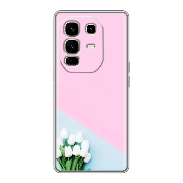 Чехол с рисунком «Белые тюльпаны» для Infinix Note 50 Pro Plus