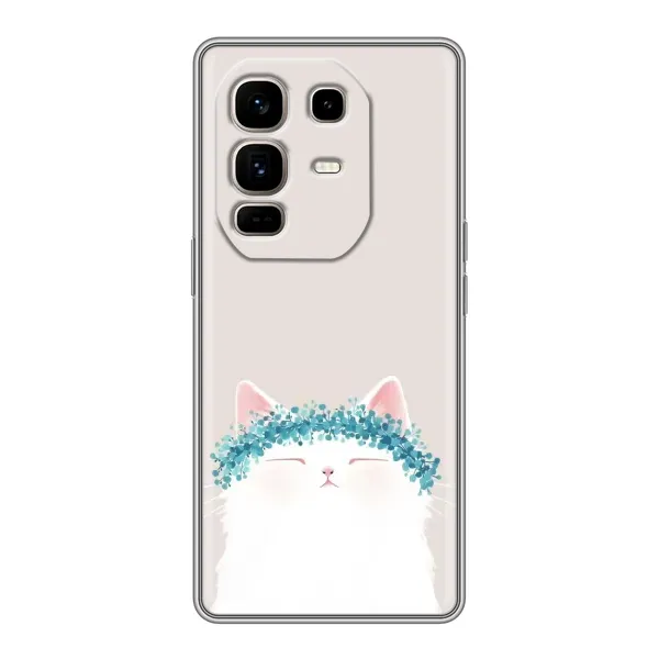 Чехол с рисунком «Белый котик» для Infinix Note 50 Pro Plus Чехол с рисунком «Белый котик» для Infinix Note 50 Pro Plus