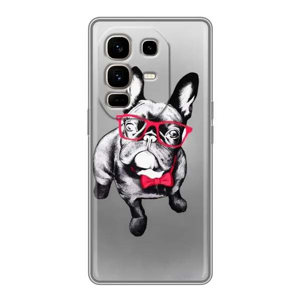 Чехол с рисунком «Бульдог в очках» для Infinix Note 50 Pro Plus Чехол с рисунком «Бульдог в очках» для Infinix Note 50 Pro Plus