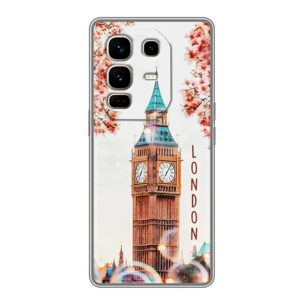 Чехол с рисунком «Часы Лондон» для Infinix Note 50 Pro Plus Чехол с рисунком «Часы Лондон» для Infinix Note 50 Pro Plus