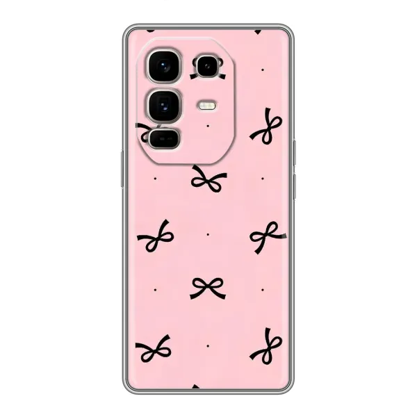 Чехол с рисунком «Черные бантики» для Infinix Note 50 Pro Plus