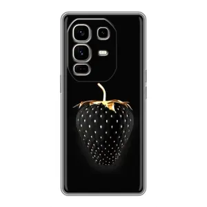 Чехол с изображением вкусной еды для Infinix Note 50 Pro Plus (Чёрная клубника)