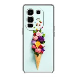 Чехлы с тематикой "ЦВЕТЫ" на Infinix Note 50 Pro Plus (Цветок-мороженное)