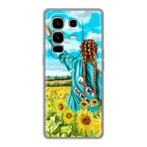 Чехол Стильные девушки на Infinix Note 50 Pro Plus (Девушка на поле)