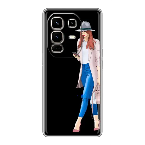 Чехол с рисунком «Девушка со смартфоном» для Infinix Note 50 Pro Plus Чехол с рисунком «Девушка со смартфоном» для Infinix Note 50 Pro Plus