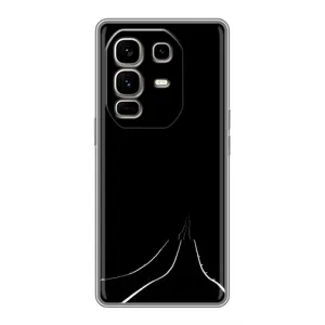 Чехол с картинками на черном фоне для Infinix Note 50 Pro Plus (Дорога)