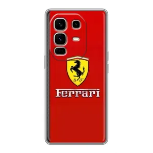 Силіконовий бампер з картинкою машини на Infinix Note 50 Pro Plus (Ferrari Logo)