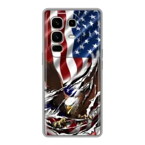 Чехол Флаг USA для Infinix Note 50 Pro Plus (Флаг USA)
