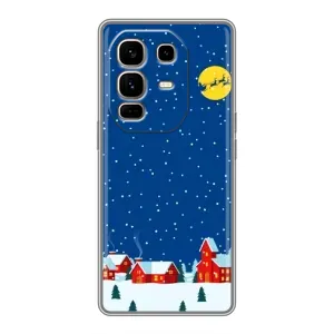 Силіконовий бампер на різдво для Infinix Note 50 Pro Plus (Місто в снігу)
