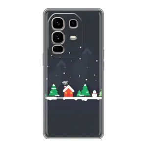 Силіконовий бампер на різдво для Infinix Note 50 Pro Plus (Місто зимове)