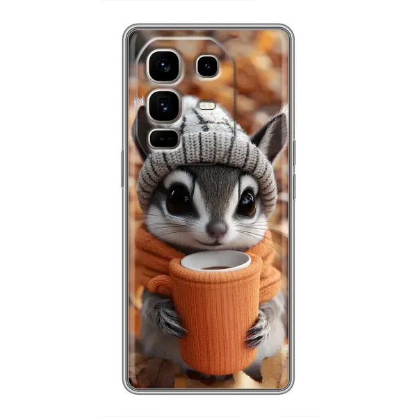 Чехол с рисунком «Грызунчик с кофе» для Infinix Note 50 Pro Plus Чехол с рисунком «Грызунчик с кофе» для Infinix Note 50 Pro Plus