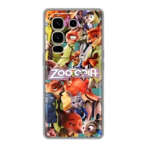 Силіконовий чохол з принтом Зоотрополіс для Infinix Note 50 Pro Plus (Колаж героїв)