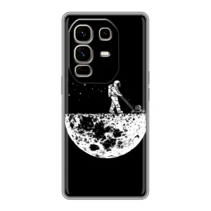 Силиконовый Чехол с принтом "Космонавты" на Infinix Note 50 Pro Plus (Космонавт)