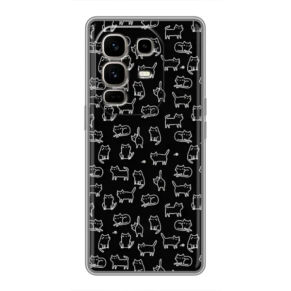 Чехол с рисунком «Котики на черном» для Infinix Note 50 Pro Plus Чехол с рисунком «Котики на черном» для Infinix Note 50 Pro Plus