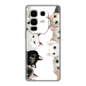 Силиконовый чехол с котиком для Infinix Note 50 Pro Plus (Коты)
