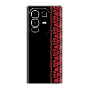 Силиконовый Чехол на Infinix Note 50 Pro Plus (Красная Вышиванка)