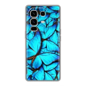 Силиконовый бампер с картинкой животных для Infinix Note 50 Pro Plus (Крылья бабочек)