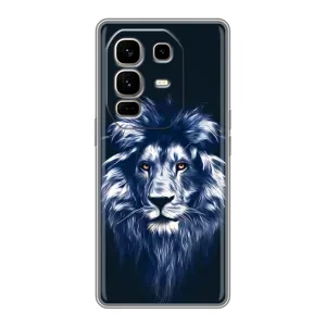 Чехол с картинкой на Infinix Note 50 Pro Plus (Лев - синий)