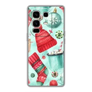 Чехол Санта Клаус для Infinix Note 50 Pro Plus (Одежда)