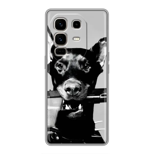 Чехол с рисунком «Опасный доберман» для Infinix Note 50 Pro Plus Чехол с рисунком «Опасный доберман» для Infinix Note 50 Pro Plus