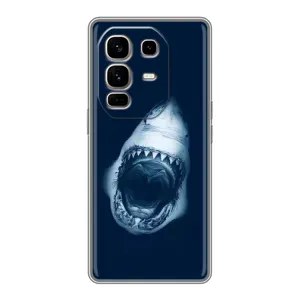 Силиконовый бампер с картинкой животных для Infinix Note 50 Pro Plus (Пасть Акулы)