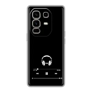 Чехол с картинками на черном фоне для Infinix Note 50 Pro Plus (Плеер)