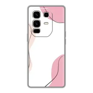 Чехол цветочный дизайн для Infinix Note 50 Pro Plus (Розовый фон)