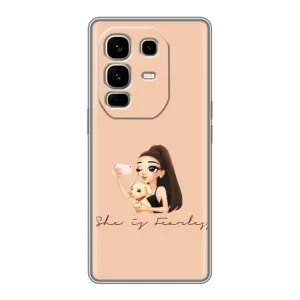 Силиконовый Чехол на Infinix Note 50 Pro Plus с картинкой Стильных Девушек (С собакой)
