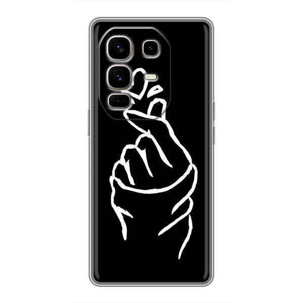 Чехол с рисунком «Сердце на черном» для Infinix Note 50 Pro Plus
