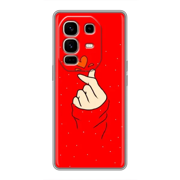 Чехол с рисунком «Сердце на красном» для Infinix Note 50 Pro Plus