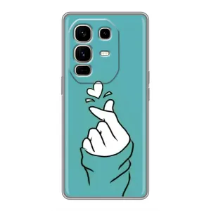 Чехлы (Знак сердечка) на Infinix Note 50 Pro Plus (Сердечко на бирюзовом)