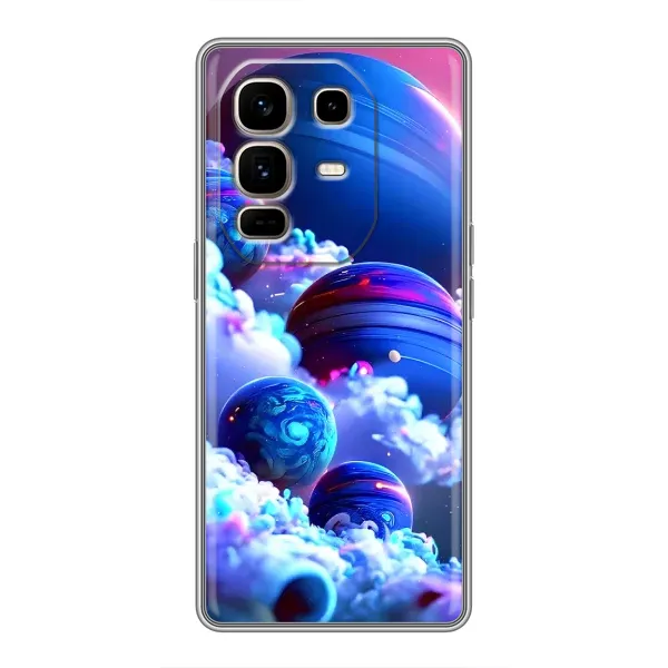 Чехол с рисунком «Синие планеты» для Infinix Note 50 Pro Plus Чехол с рисунком «Синие планеты» для Infinix Note 50 Pro Plus